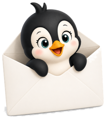 Penny peeking out of an envelope